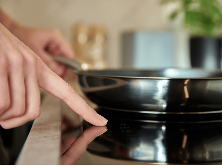 Touching a hot pan