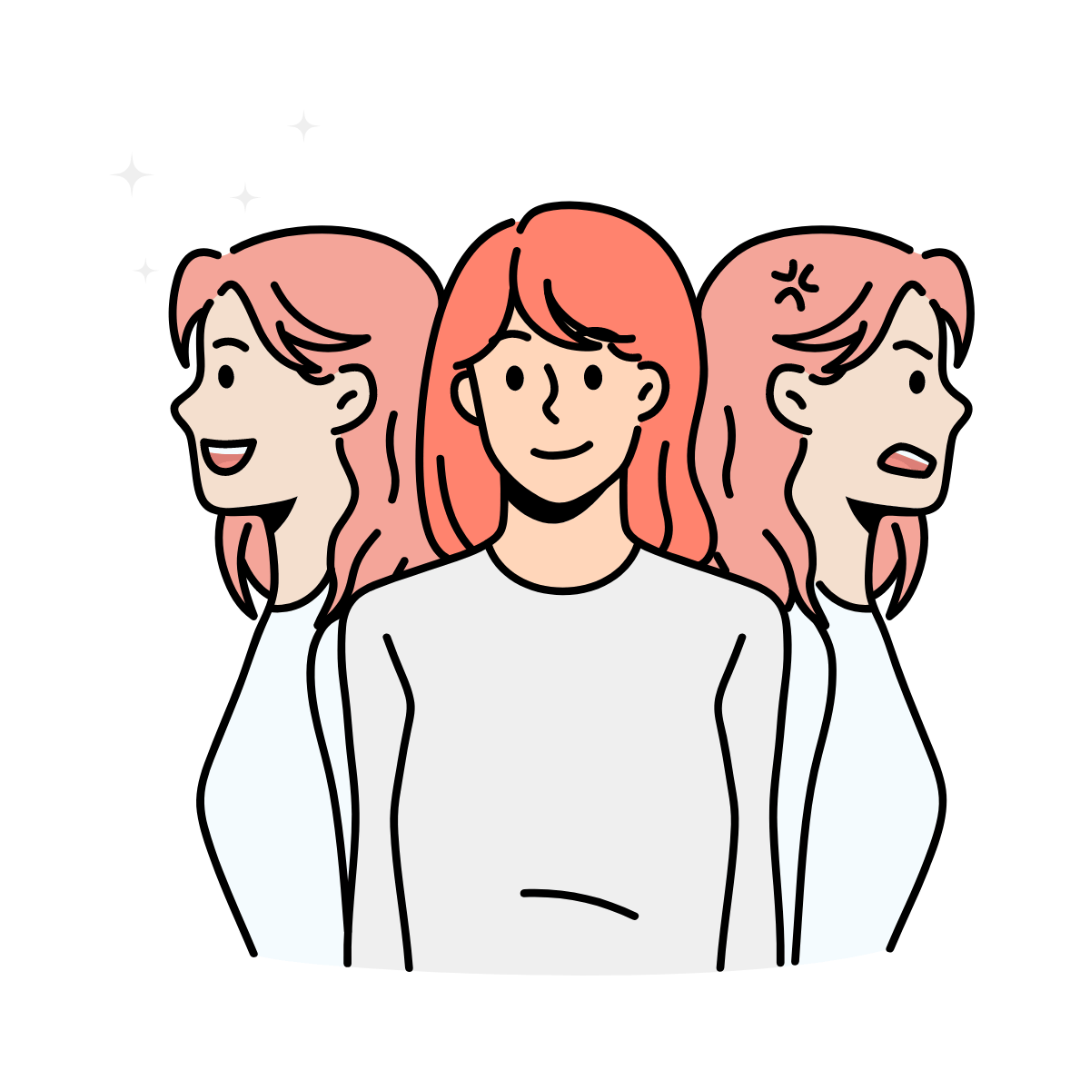 Illustration of a highly emotional person