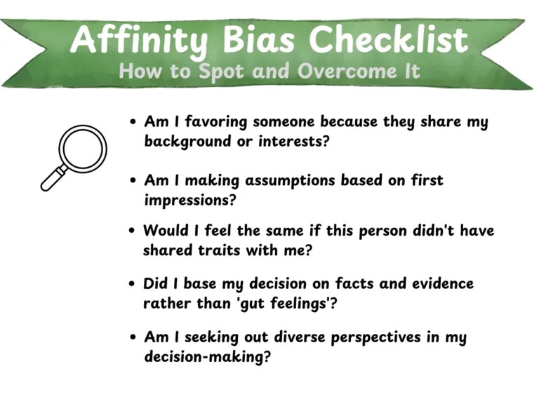 Affinity bias checklist