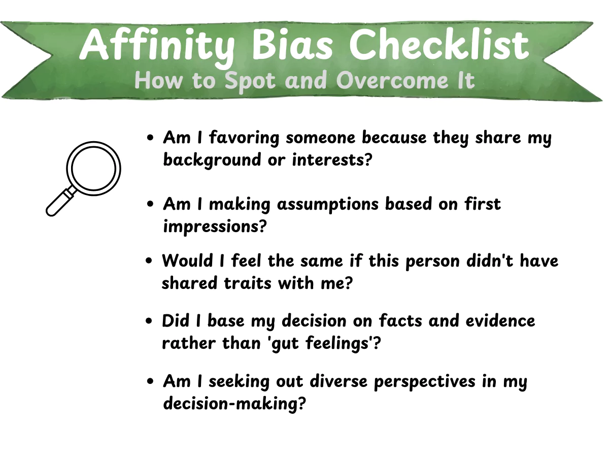 Affinity bias checklist